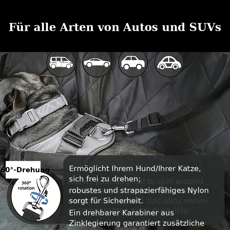 Verstellbarer Sicherheitsgurt für Hunde