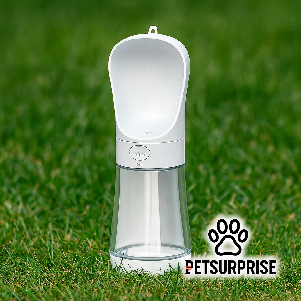 Tragbare Hundewasserflasche – Weiß