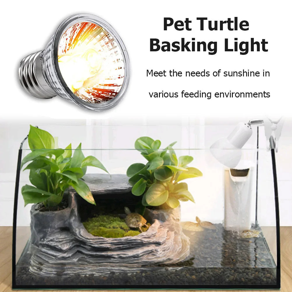 UVA+UVB Reptilienlampe 25W / 50W / 75W – Heiz- & Sonnenlampe für Schildkröten, Echsen & Amphibien