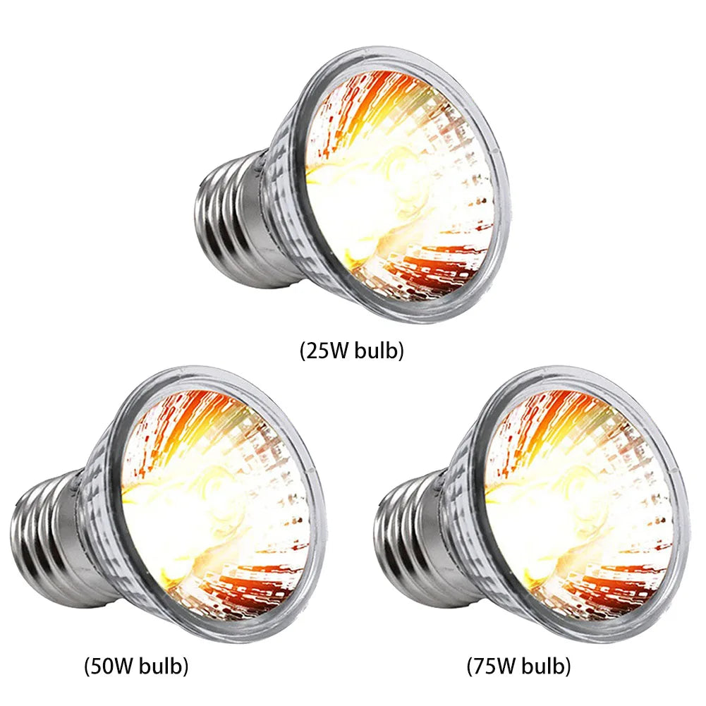 UVA+UVB Reptilienlampe 25W / 50W / 75W – Heiz- & Sonnenlampe für Schildkröten, Echsen & Amphibien
