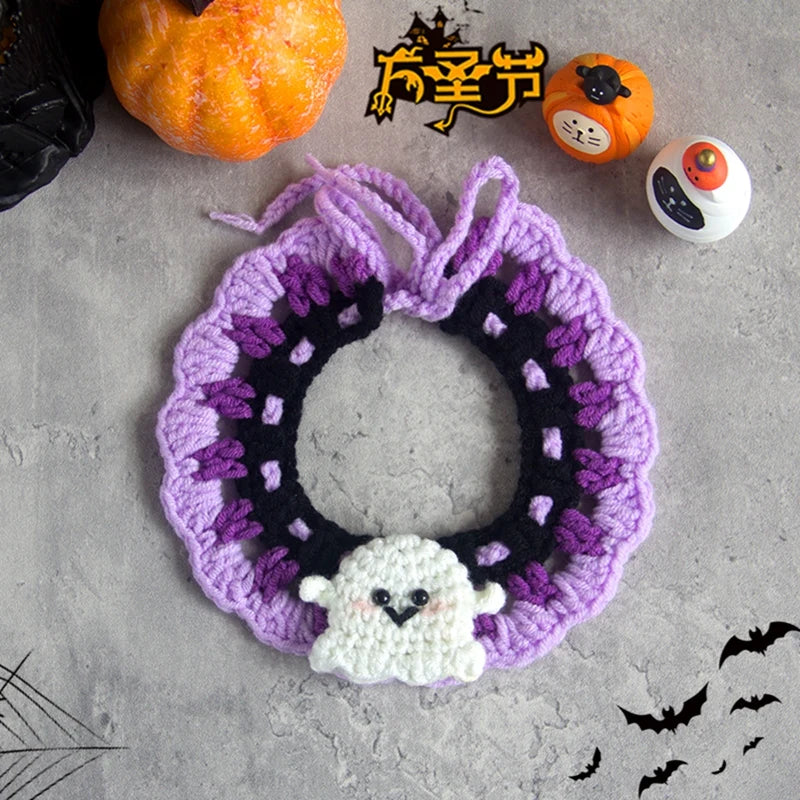 🎃🐱 Halloween Halstuch für Katzen & kleine Hunde – Süßes Kostüm mit Schal & Kragen