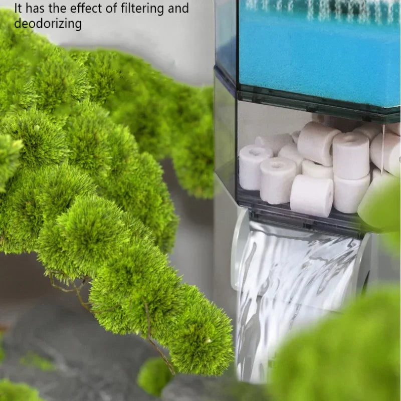 Leiser Schildkröten-Tankfilter – Fäkalien-Saugpumpe & 3-in-1 Wasserfall-Filter für Aquarien (850–1000 L/H)