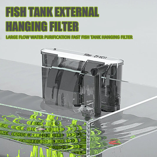 Aquarium Hängefilter 3-in-1 – Außenfilter mit Umwälzpumpe & Wasserfall-Belüftung (110V/220V)