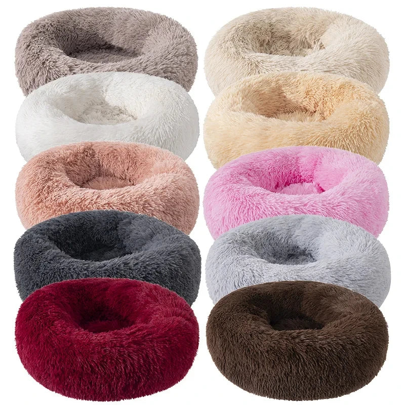 Katzenbett „Donut“ – Super Weich, Waschbar & Beruhigend, Plüsch-Haustierbett in 5 Größen (S–XXL)