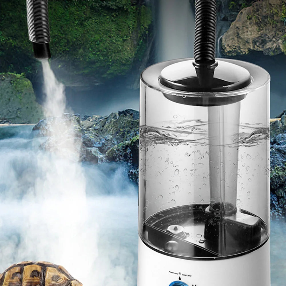 4L Capacity Reptile Humidifier, 110V Pet Humidifier Mist4L Reptilien-Luftbefeuchter – Terrarium Nebelmaschine mit Teleskopschlauch & 3 Sprühstufen | Für Reptilien & Amphibien with Telescopic Hose, Reptile Humidifier Machine for Home, Pet Store