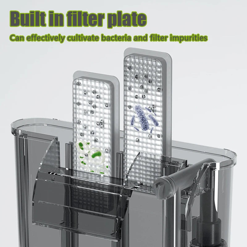 Aquarium Hängefilter 3-in-1 – Außenfilter mit Umwälzpumpe & Wasserfall-Belüftung (110V/220V)