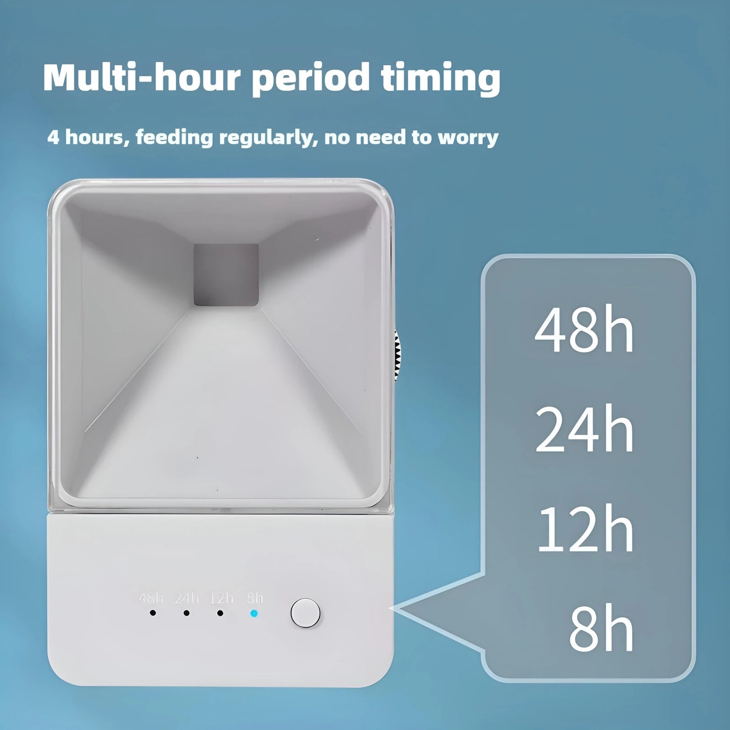 Automatischer Futterautomat für Aquarien – Intelligenter Fisch- & Schildkrötenfutterspender mit 4-Timer-Einstellungen, 250 g