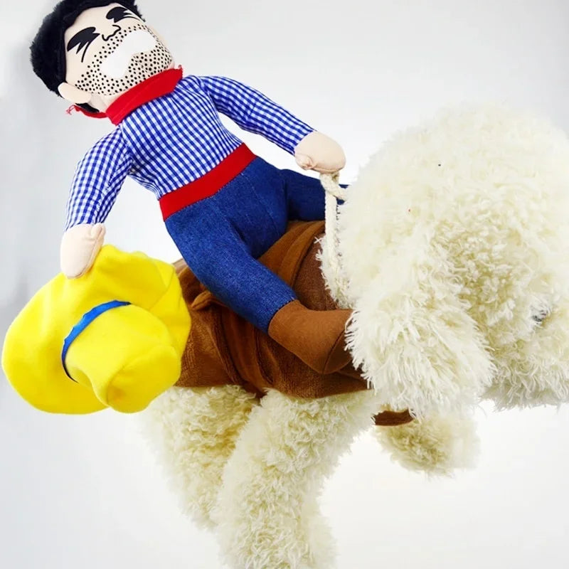 🤠🐶 Cowboy-Kostüm für Hunde mit Hut – Lustiges Western-Outfit für Halloween, Weihnachten & Partys