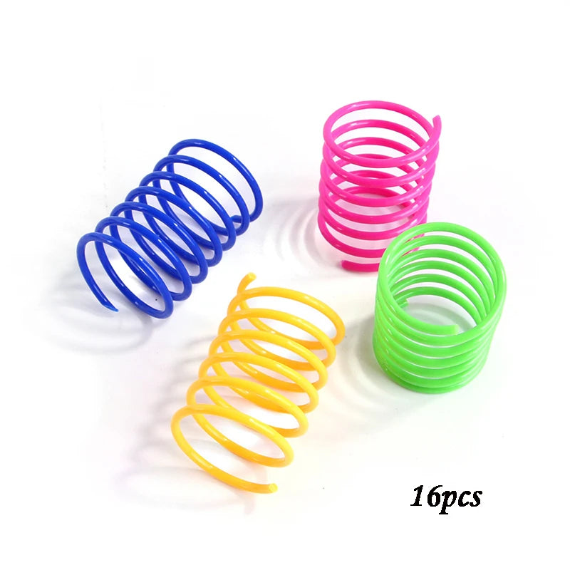 🐾 Colorful Cat Spring Toys – Durable Coil Spirals for Kittens & Cats (Set of 4/8/16/20pcs)
