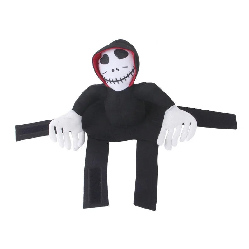 💀🐶 Halloween Hundekostüm "Sensenmann auf dem Rücken" – Verstellbares Skelett-Reiter-Outfit für Hunde