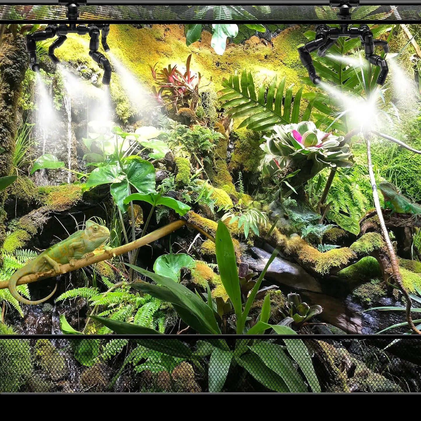 360° Drehbarer Reptilien-Nebelsprüher – Verstellbare Terrariumdüse für Gewächshaus, Kühlung & Bewässerungssystem