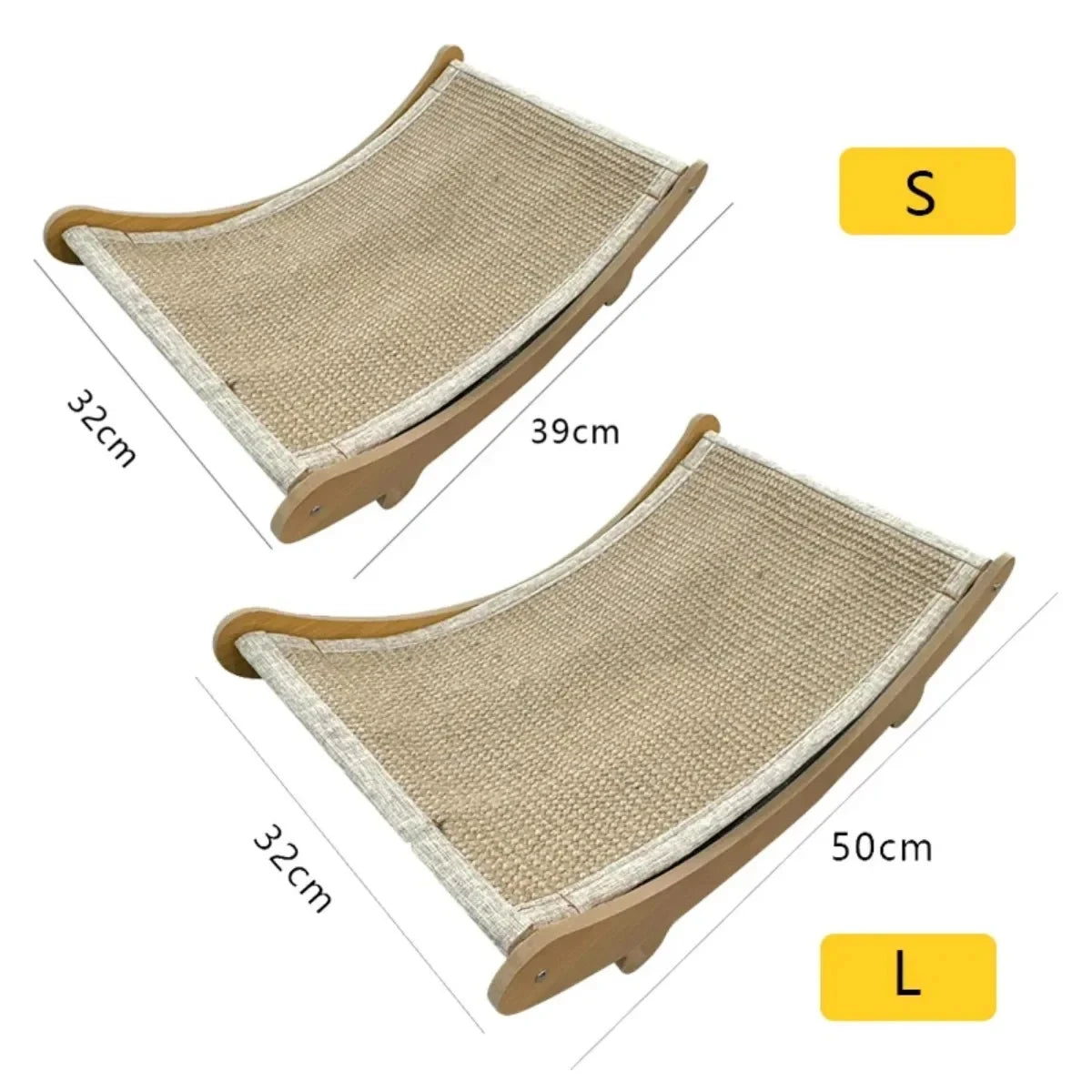 Katzen Kratzbrett & Bett – Abnehmbar, Strapazierfähig, Multifunktional aus Sisal & Holz