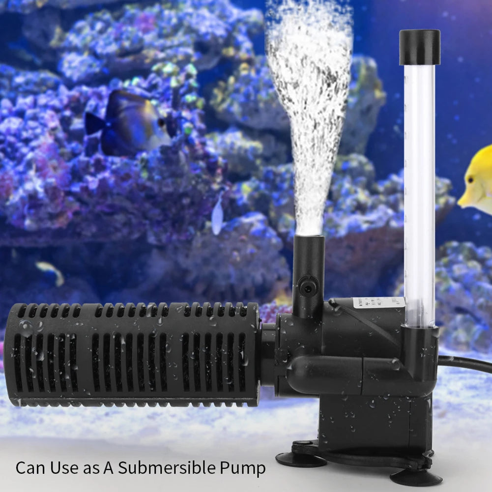 3-in-1 Aquarium Innenfilter – Leiser Unterwasserfilter mit Sauerstoffzufuhr & Wasserreinigung | 300–400 L/h