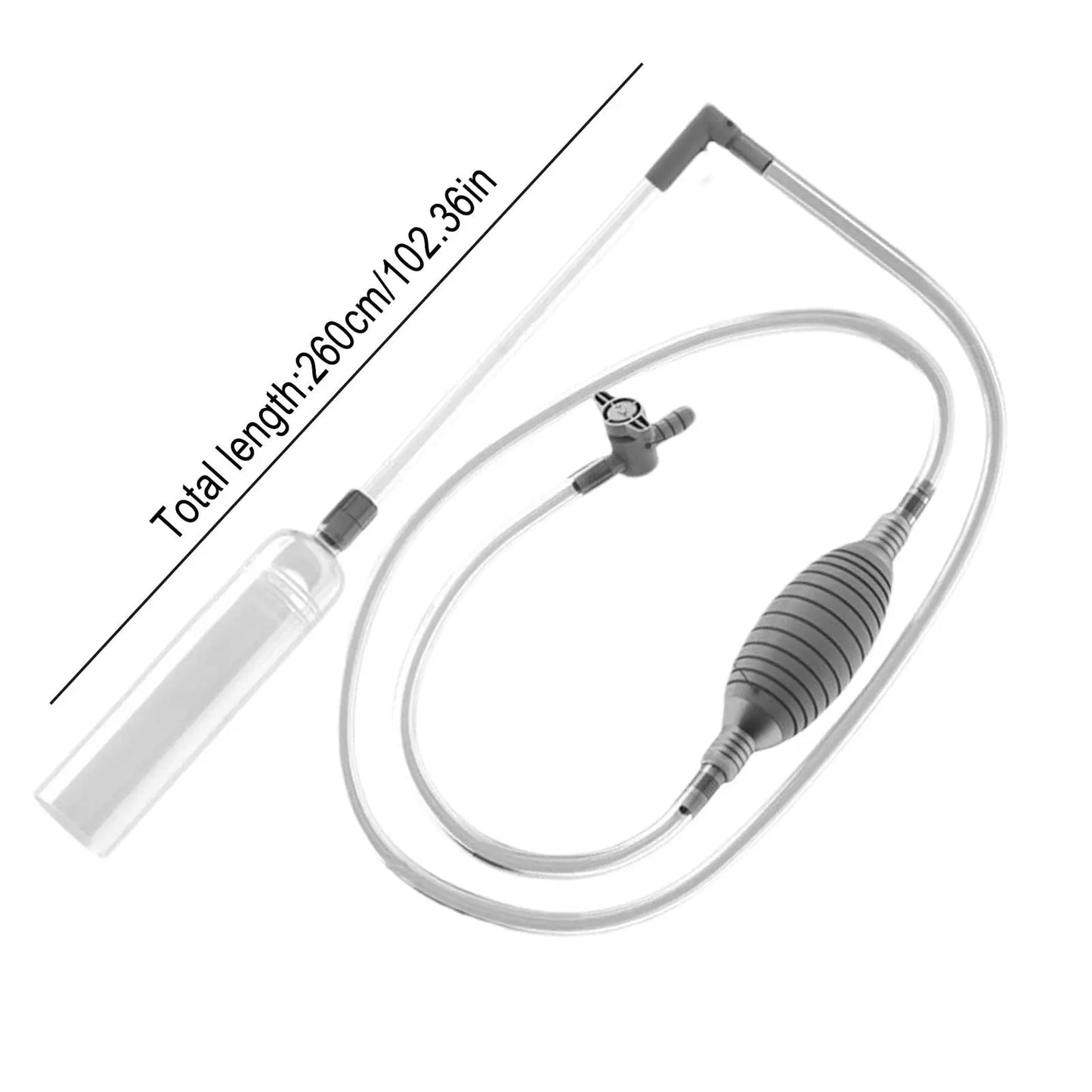 Aquarium Siphon Reinigungs-Set – 3-in-1 Kiesreiniger, Mulmsauger & Wasserwechsel-Tool | Mit Verlängerungsschlauch