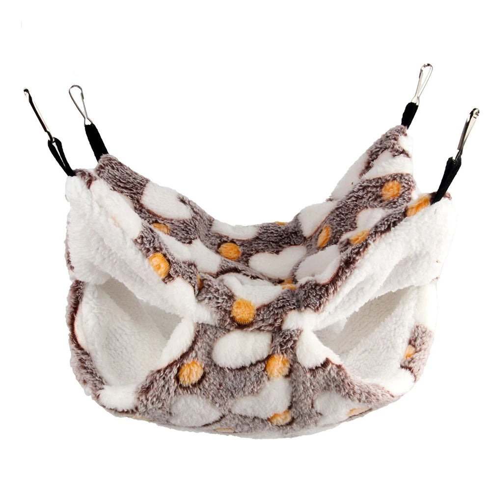 Doppellagige Kleintier-Hängematte – Warm & gemütlich für Hamster, Eichhörnchen & kleine Haustiere