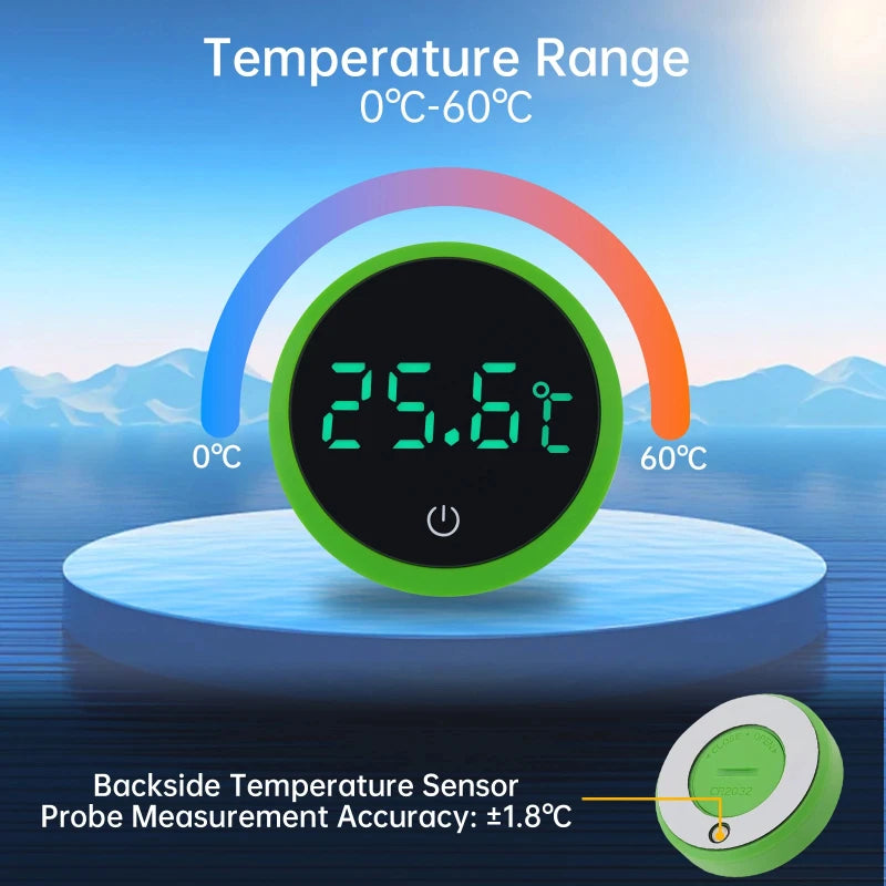 Kabelloses Digitales Aquarium-Thermometer – LED-Display & Touch-Funktion | Temperaturmessung 0–60 °C
