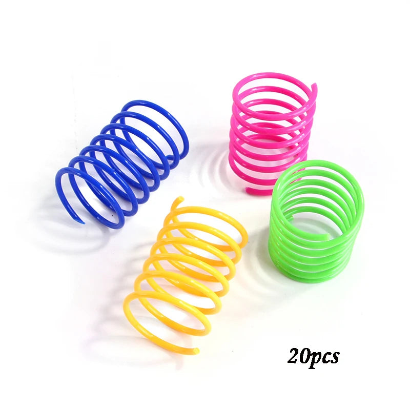 🐾 Colorful Cat Spring Toys – Durable Coil Spirals for Kittens & Cats (Set of 4/8/16/20pcs)