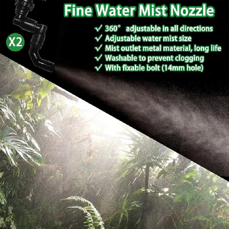 Reptilien Nebeldüse & Bewässerungs-Connector – Slip-Lock Sprinkler für Terrarien, Aquarien & Gewächshäuser