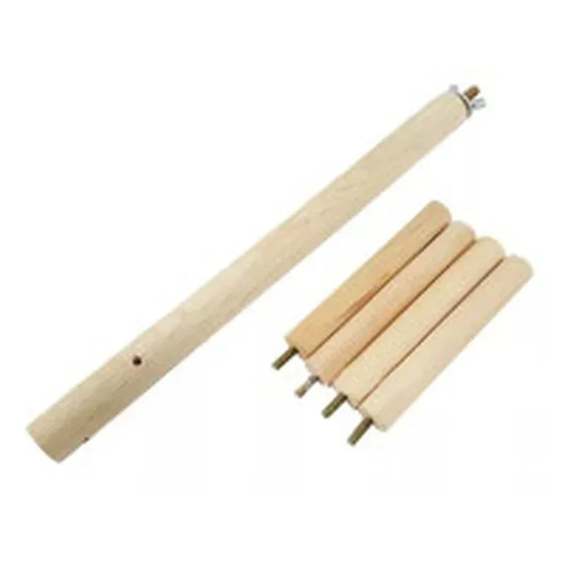 Papageien-Spielzeug aus Holz – 4-stufige Drehleiter & Schaukel für Wellensittiche, Nymphensittiche & Papageien