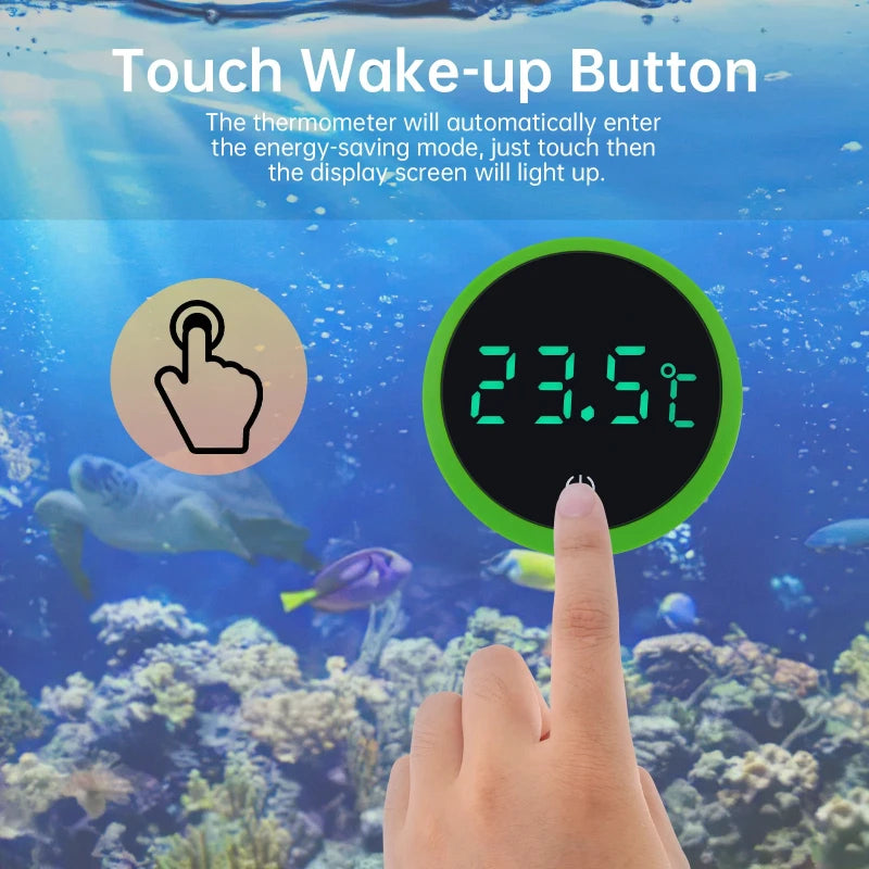 Kabelloses Digitales Aquarium-Thermometer – LED-Display & Touch-Funktion | Temperaturmessung 0–60 °C