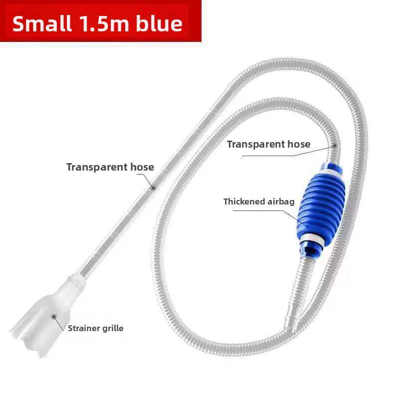 Aquarium Siphon Reinigungs-Set – 3-in-1 Kiesreiniger, Mulmsauger & Wasserwechsel-Tool | Mit Verlängerungsschlauch