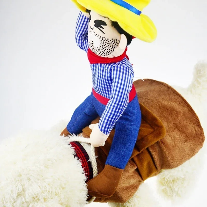 🤠🐶 Cowboy-Kostüm für Hunde mit Hut – Lustiges Western-Outfit für Halloween, Weihnachten & Partys