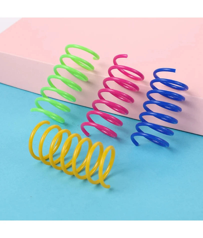 🐾 Colorful Cat Spring Toys – Durable Coil Spirals for Kittens & Cats (Set of 4/8/16/20pcs)
