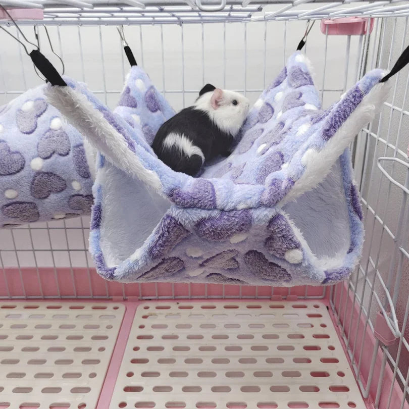 Doppellagige Kleintier-Hängematte – Warm & gemütlich für Hamster, Eichhörnchen & kleine Haustiere