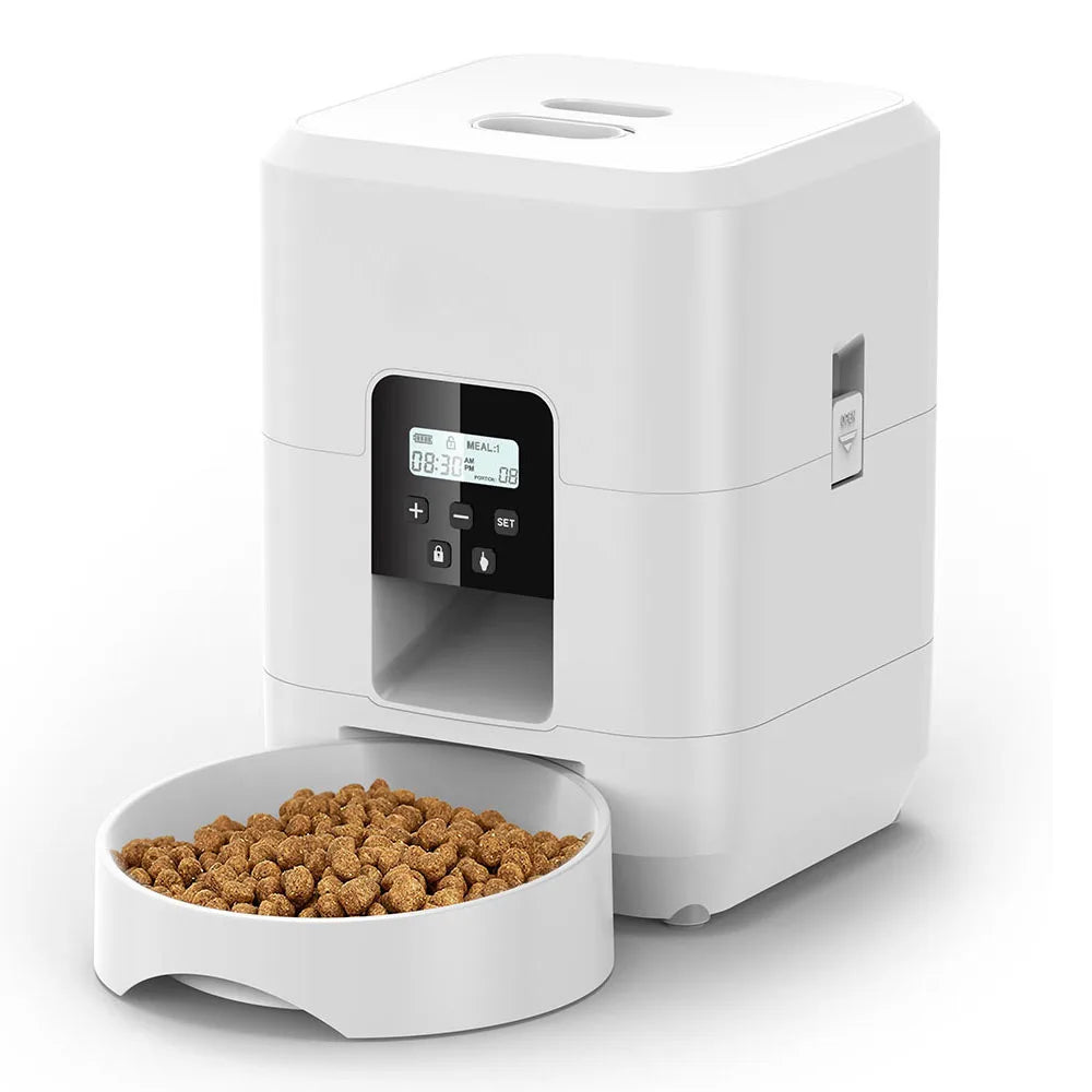 🐾 Automatischer Futterspender für Katzen – Mit LCD-Display & Zeitsteuerung, 50–100g Portionen