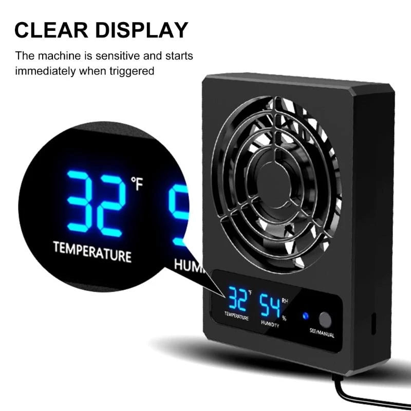 Intelligenter Terrarium-Kühlventilator – Mit LED-Temperaturanzeige & Automatischer Steuerung | Für Reptilien & Amphibien