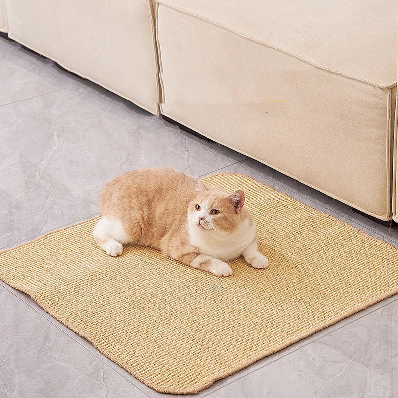 Katzenkratzbrett aus Sisal – Wandmontage, Möbel-Schutz & Flexibles Kratzpad