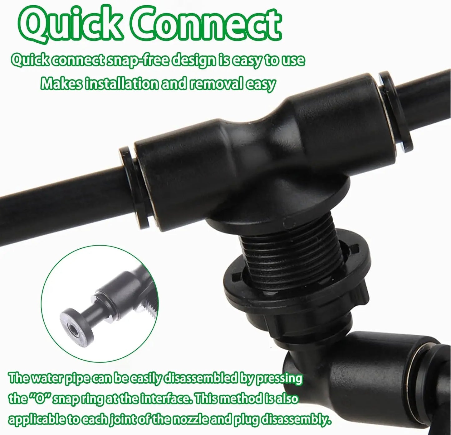 Reptilien Nebeldüse & Bewässerungs-Connector – Slip-Lock Sprinkler für Terrarien, Aquarien & Gewächshäuser