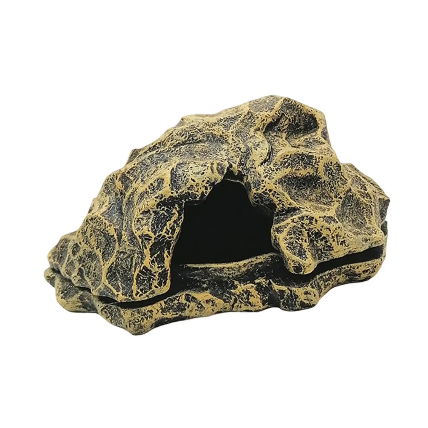Resin Felsen-Höhle für Reptilien – Versteck & Sonnenplatz für Schildkröten, Echsen, Geckos, Frösche & Aquarien
