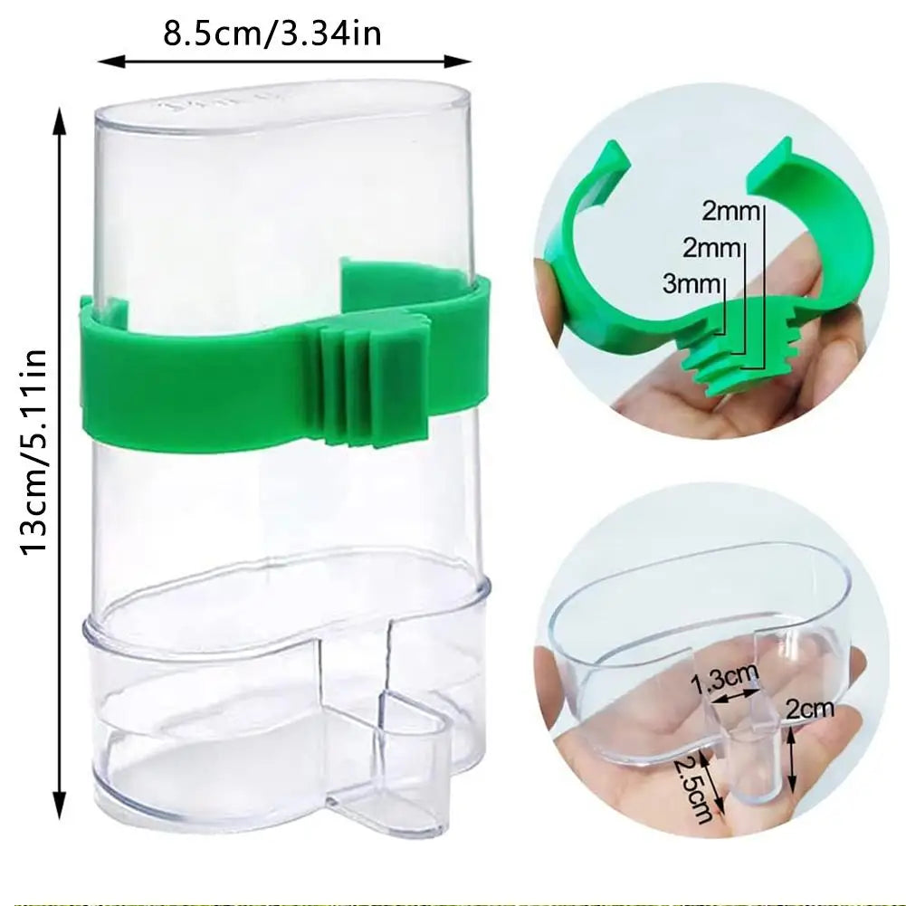 Automatischer Vogel-Wasserspender – Transparent, für Wellensittiche, Nymphensittiche, Kanarien & Co.