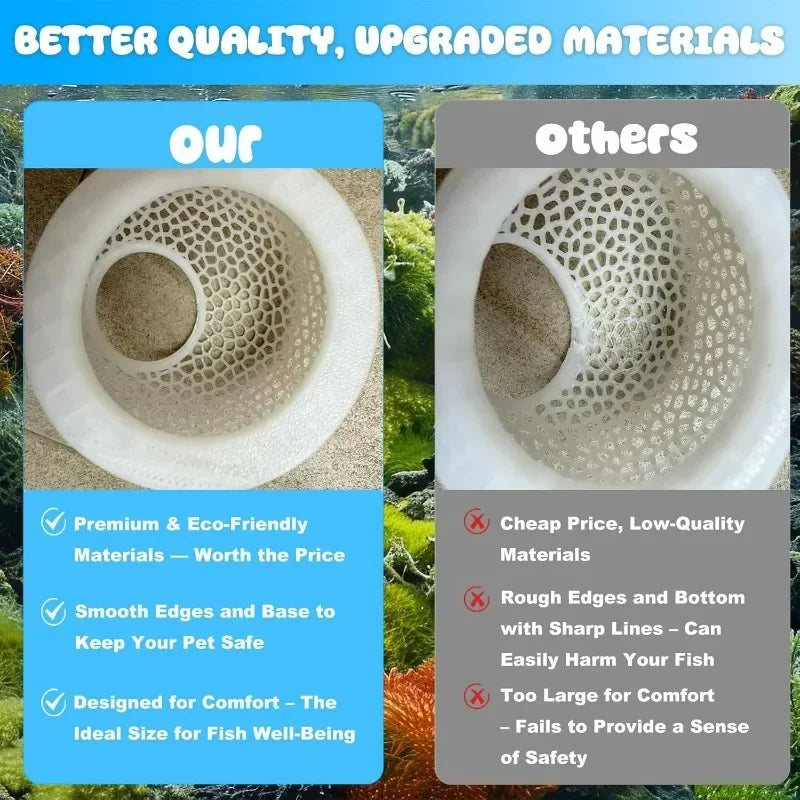 Aquarium Schwimmhöhle 3-in-1 – Betta & Garnelen Versteck, Futterring & Ruheplatz | Schwimmende Dekoration