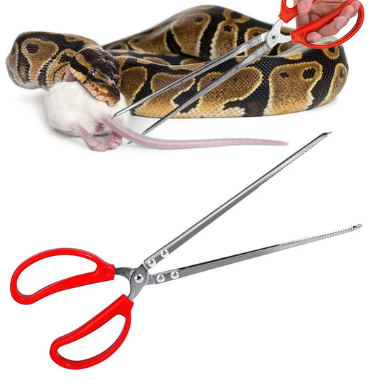 Reptilien-Fütterungspinzette – Extra Lange Pinzette (28cm / 38cm) aus Edelstahl für Schlangen, Bartagamen & Terrarien