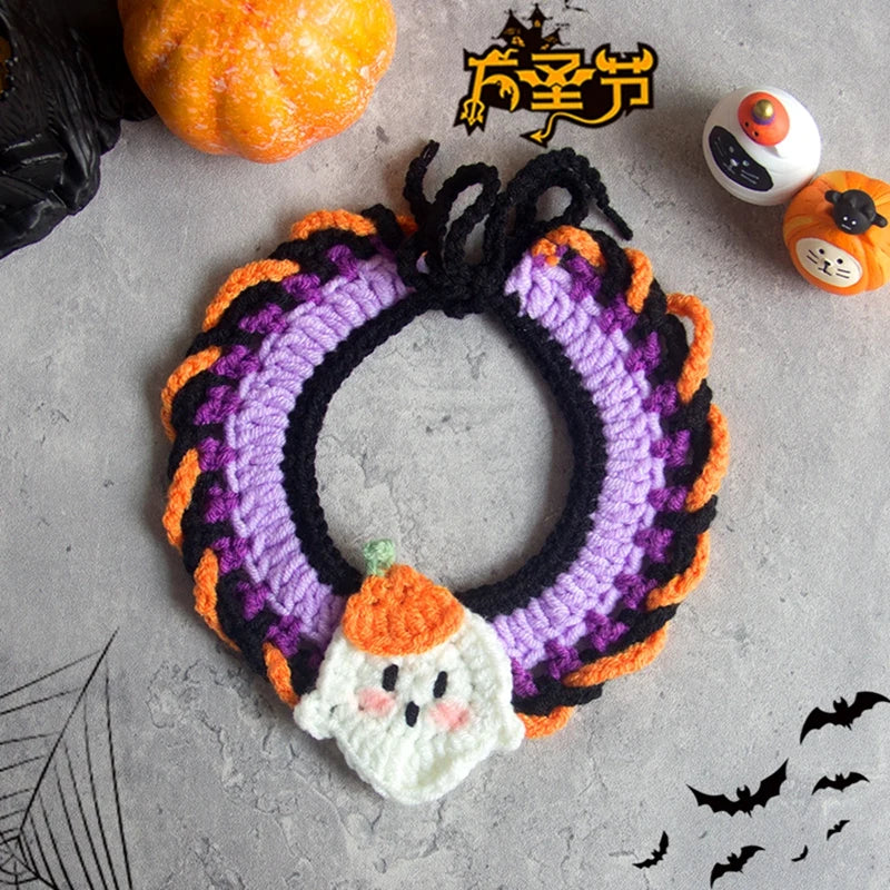 🎃🐱 Halloween Halstuch für Katzen & kleine Hunde – Süßes Kostüm mit Schal & Kragen