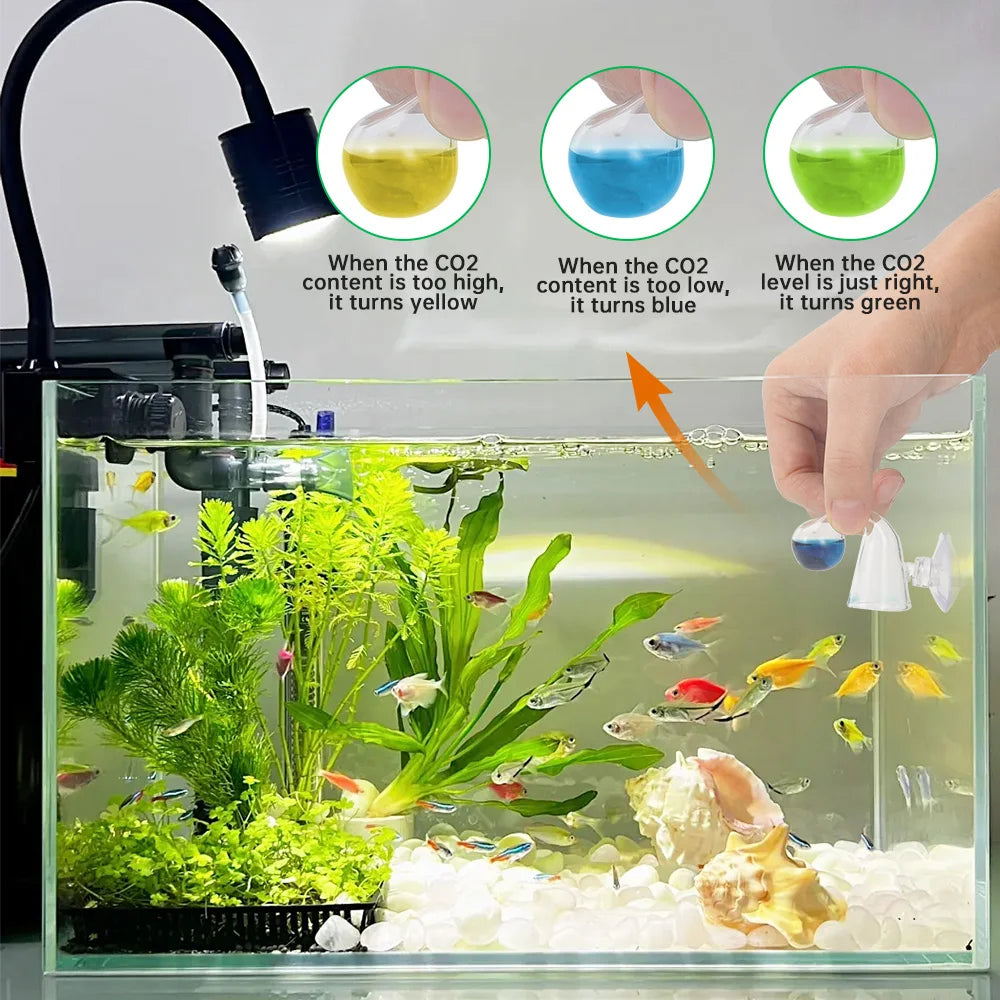 Aquarium CO₂-Testlösung 15 ml – CO₂ Indikator für Drop Checker | Langzeitüberwachung für Aquarienpflanzen & Fische
