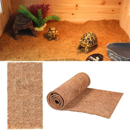 Reptilien-Kokosfaser-Matte – Natürliche Kokos-Coir Unterlage für Terrarien, Schildkröten, Echsen, Schlangen & Pflanzen
