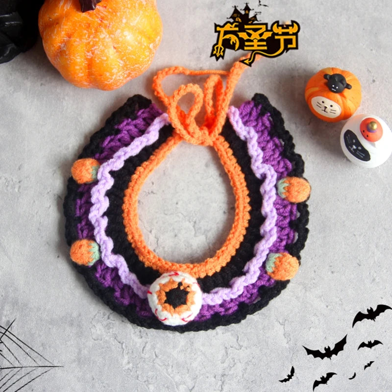 🎃🐱 Halloween Halstuch für Katzen & kleine Hunde – Süßes Kostüm mit Schal & Kragen