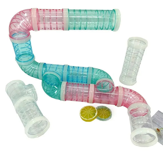 Hamster Tunnel-Set – U-förmige Kunststoffröhren für Käfigerweiterung & Spielspaß | DIY Röhrensystem für Goldhamster