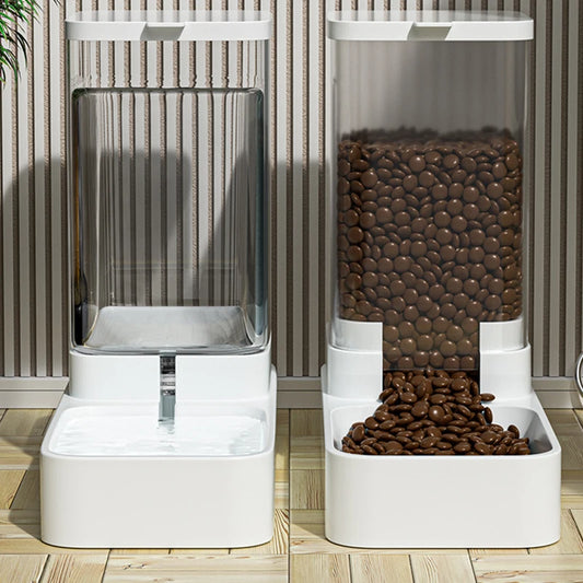 Automatischer Katzen- & Hundefutterspender mit Wasserbehälter – 3.8L/3.3L, BPA-frei, Schwerkraftsystem