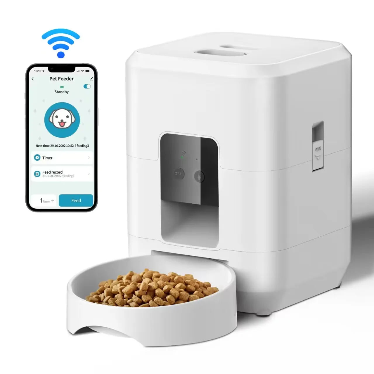 🐾 Automatischer Futterspender für Katzen – Mit LCD-Display & Zeitsteuerung, 50–100g Portionen