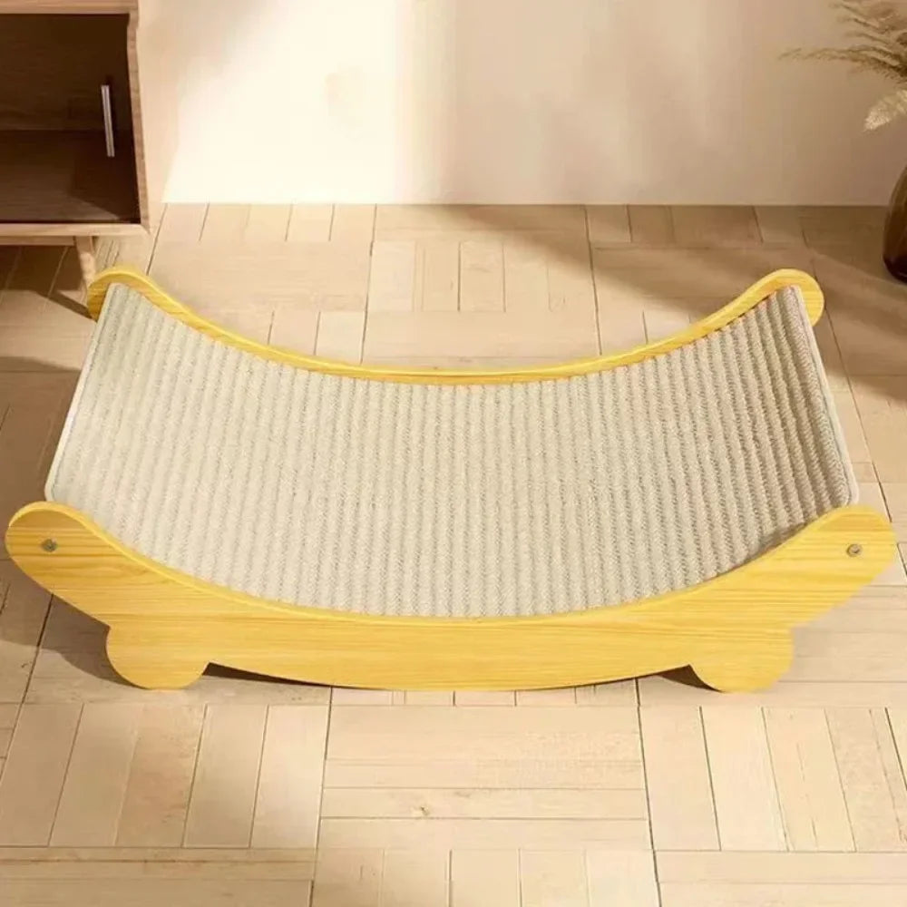 Katzen Kratzbrett & Bett – Abnehmbar, Strapazierfähig, Multifunktional aus Sisal & Holz