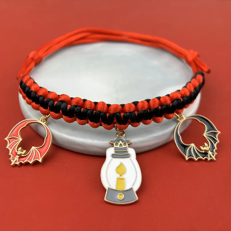🐶🎃 Halloween-Haustierhalsband – Handgewebt mit Kürbis-Anhänger für Hunde & Katzen
