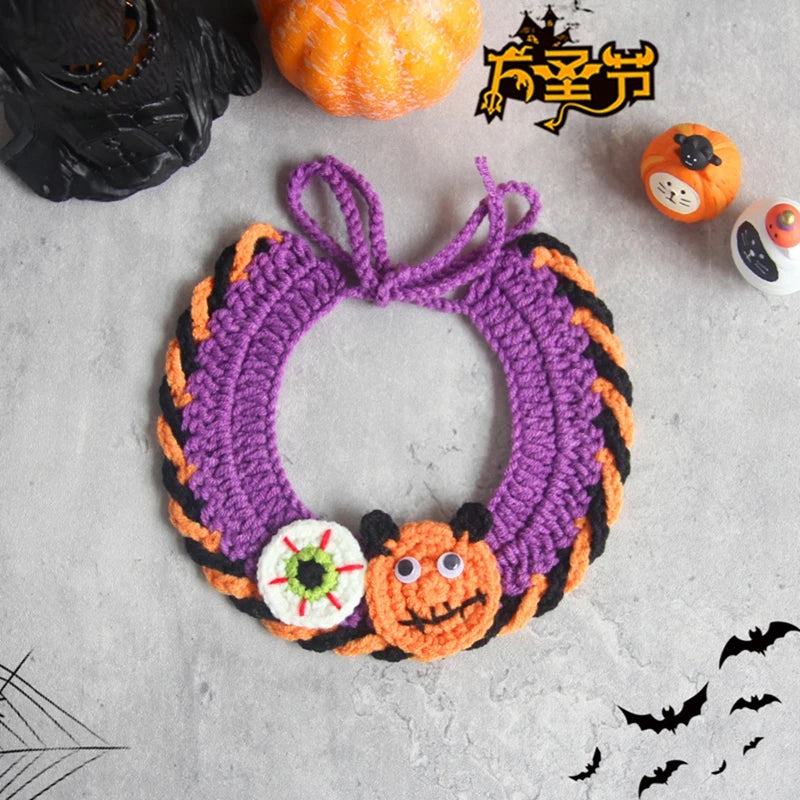 🎃🐱 Halloween Halstuch für Katzen & kleine Hunde – Süßes Kostüm mit Schal & Kragen