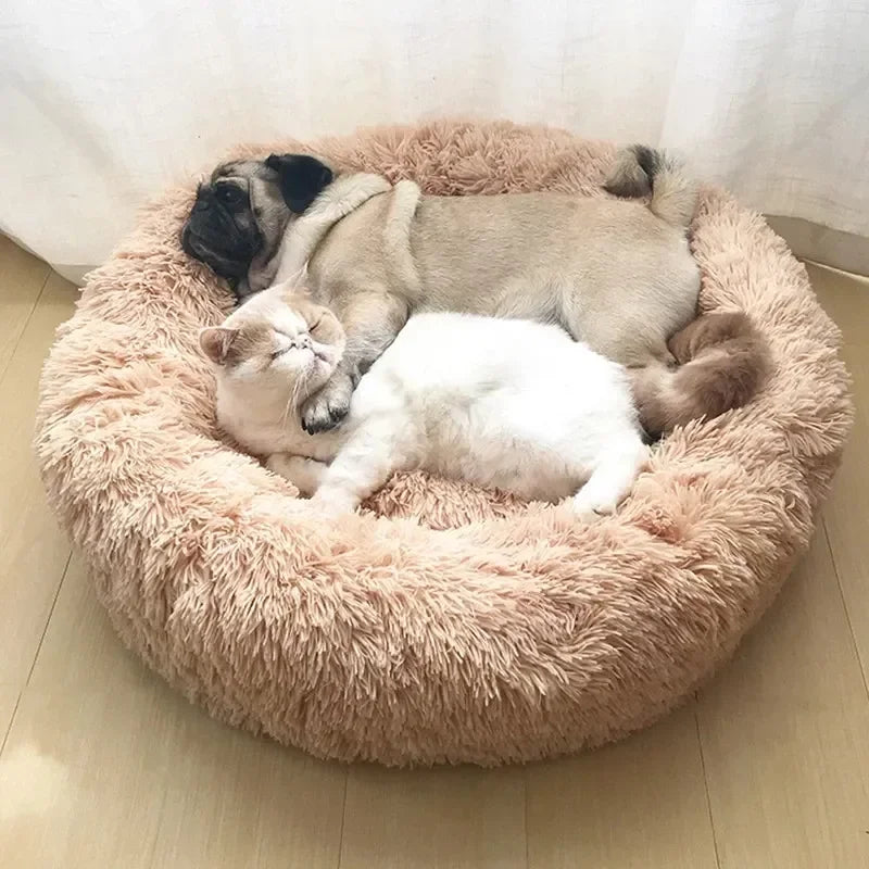 Katzenbett „Donut“ – Super Weich, Waschbar & Beruhigend, Plüsch-Haustierbett in 5 Größen (S–XXL)