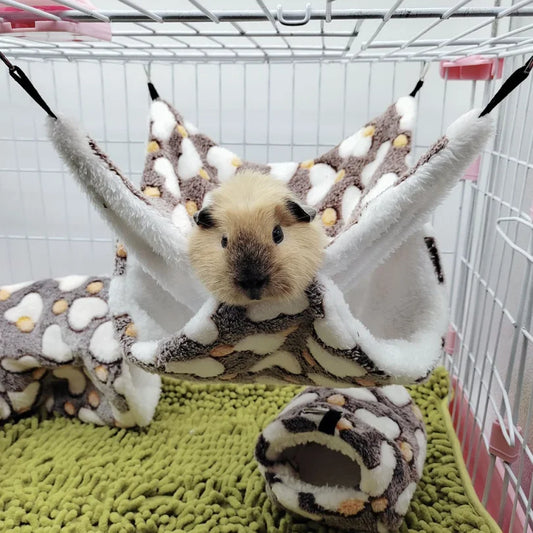Doppellagige Kleintier-Hängematte – Warm & gemütlich für Hamster, Eichhörnchen & kleine Haustiere