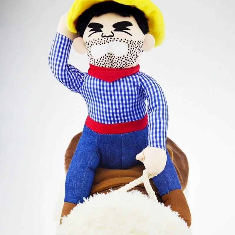 🤠🐶 Cowboy-Kostüm für Hunde mit Hut – Lustiges Western-Outfit für Halloween, Weihnachten & Partys