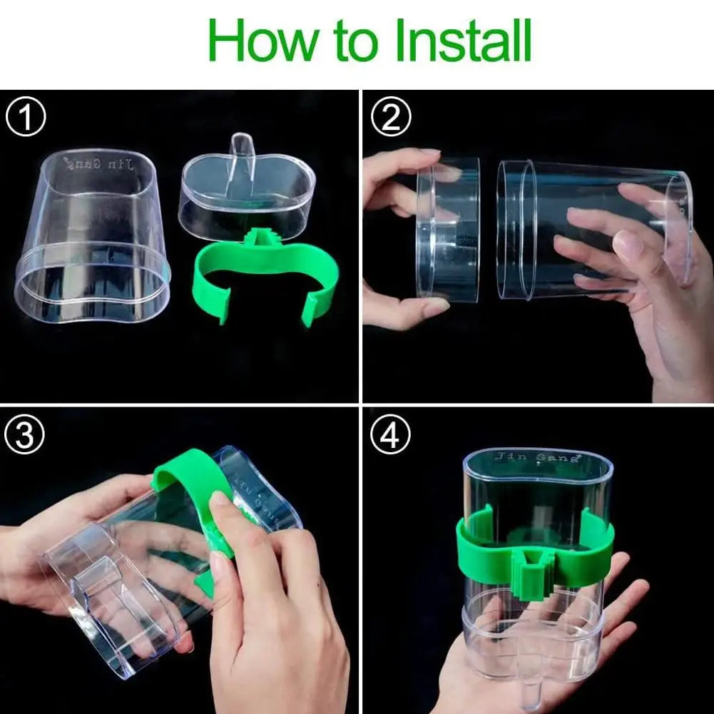 Automatischer Vogel-Wasserspender – Transparent, für Wellensittiche, Nymphensittiche, Kanarien & Co.